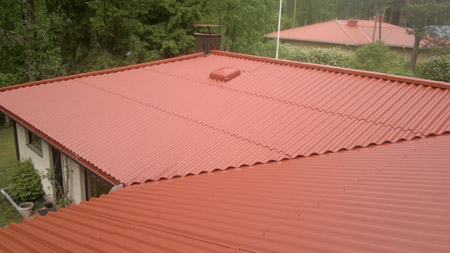 mineriittikatto maalauksen jälkeen